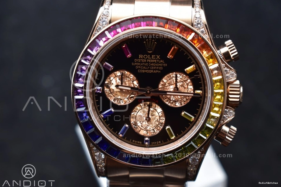 Dial ZF 116595RBOW Best Diamonds Bracelet SH Black Edition Durable Daytona RG 1:1 Rainbow 776 on 0811